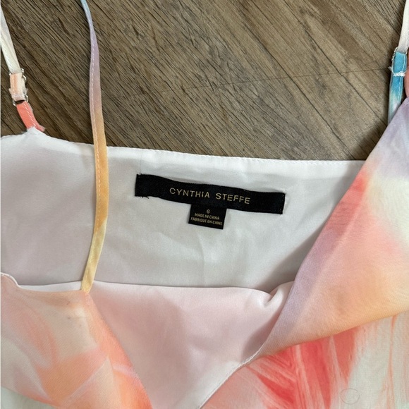 Cynthia Steffe • Jayme Watercolor V Neck Slip Dress - Picture 5 of 14